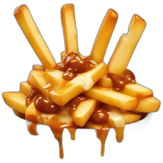 Poutine qui mange de la poutine emoji