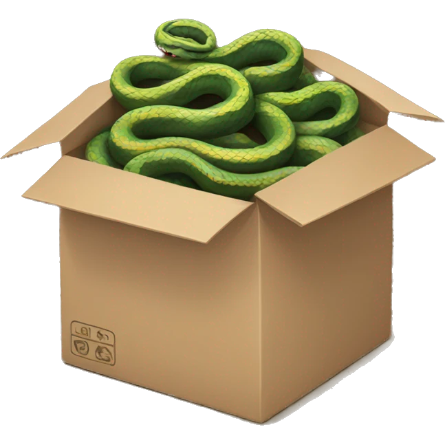 A box full of snakes emoji