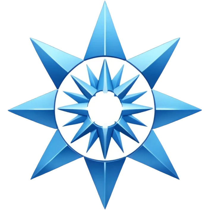 blue medical star symbol emoji