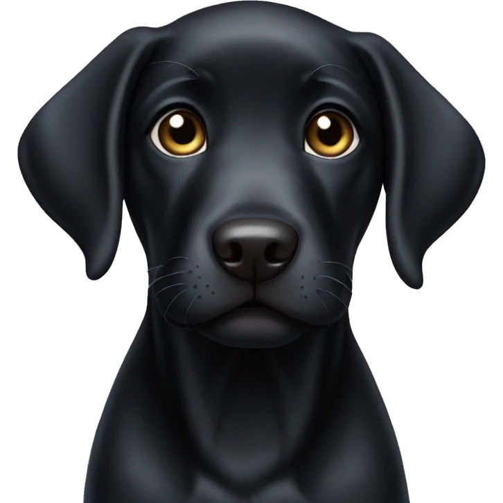 Black Labrador puppy  emoji