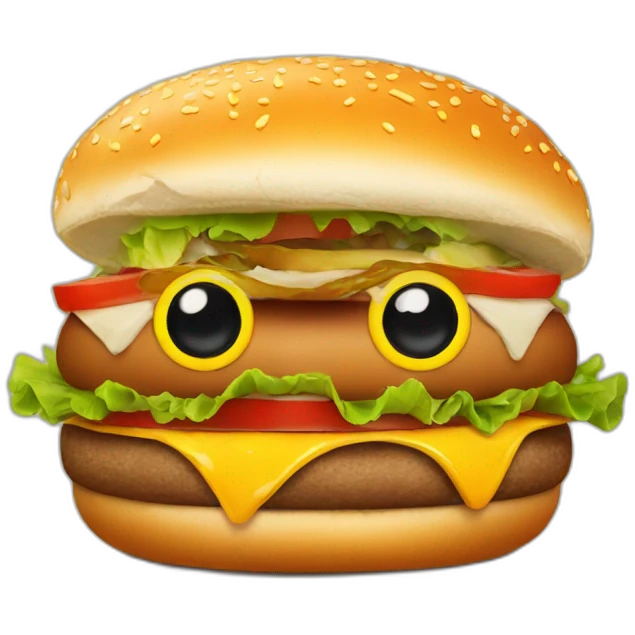 burger with eyes emoji