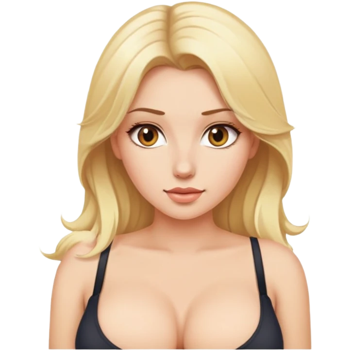 hot woman with big boobs without bra emoji