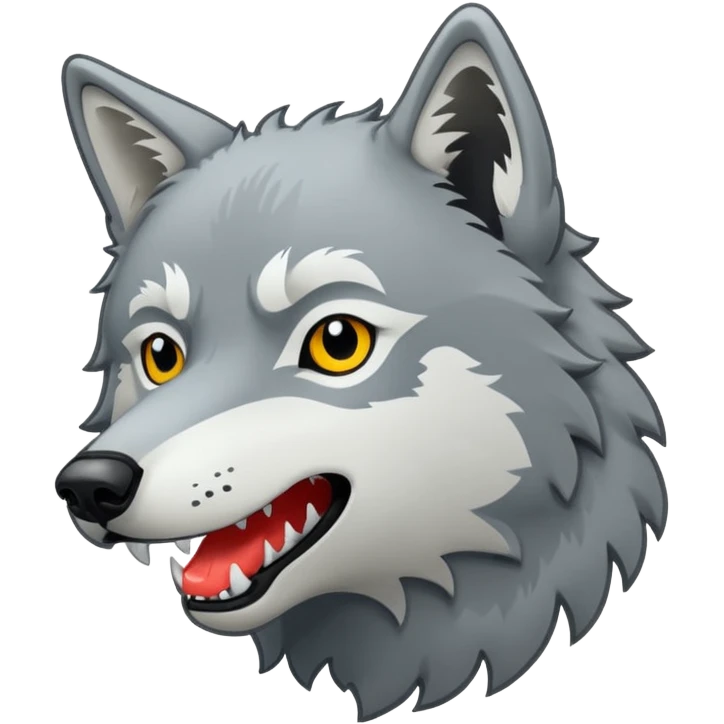 создай стикер волка пожирающего трафарет с надписью СКИДОША emoji