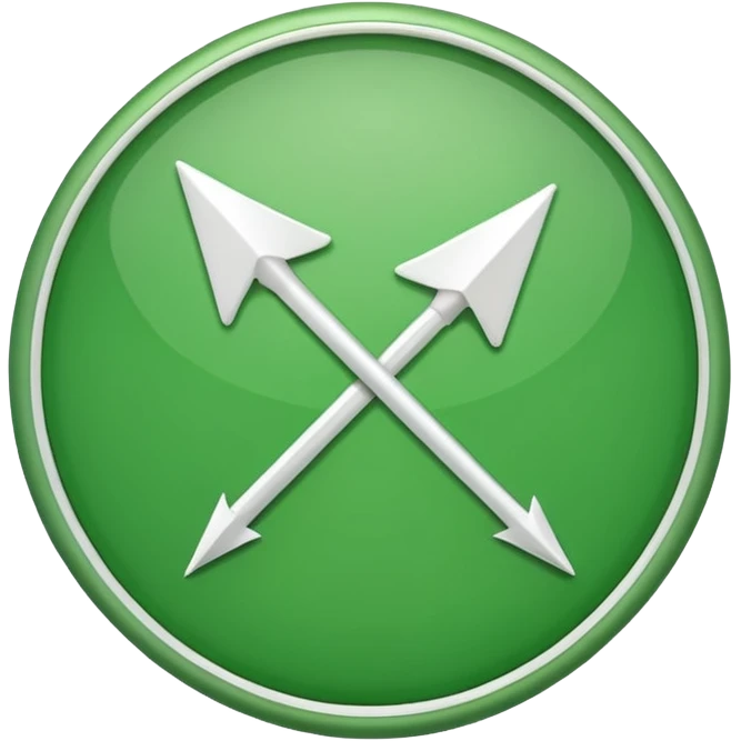 make me a emoji with green circle with a white arrow gonig up emoji