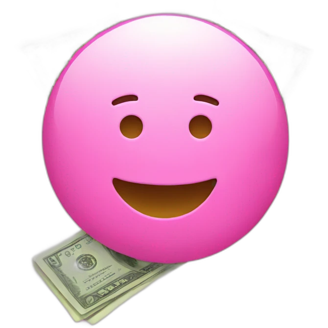 dollar in pink emoji