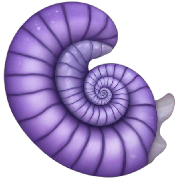  purple ammonite fossil emoji