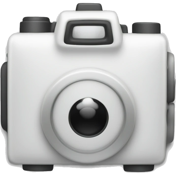 Photographic camera white, squared emoji