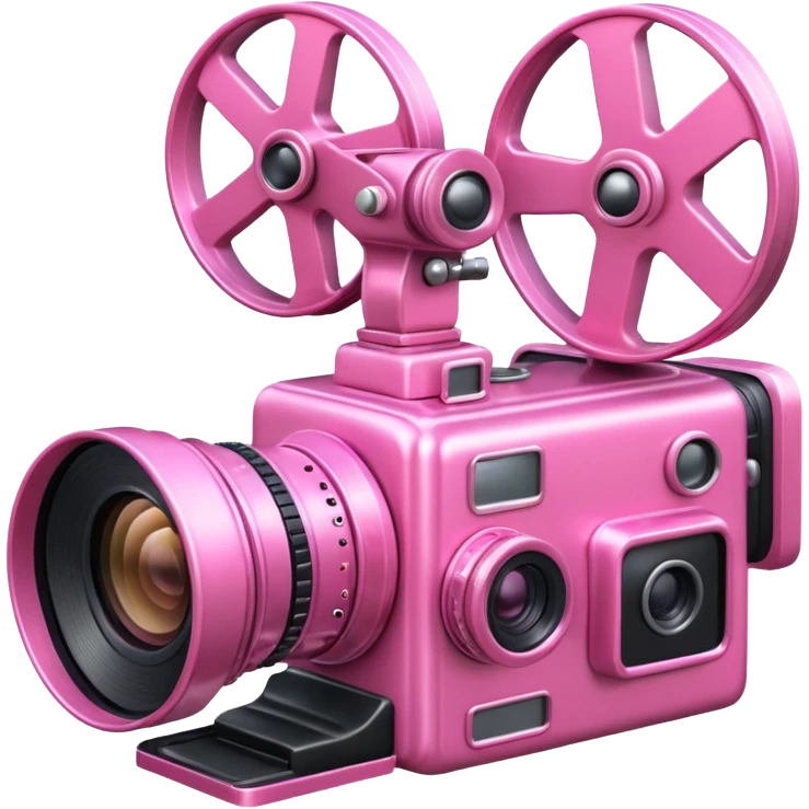 Pink cinema camera emoji