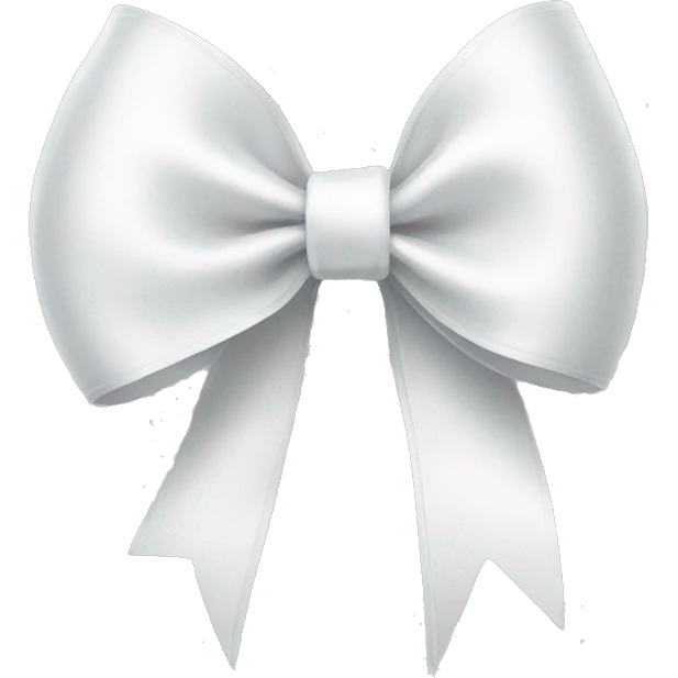 white ribbon bow emoji