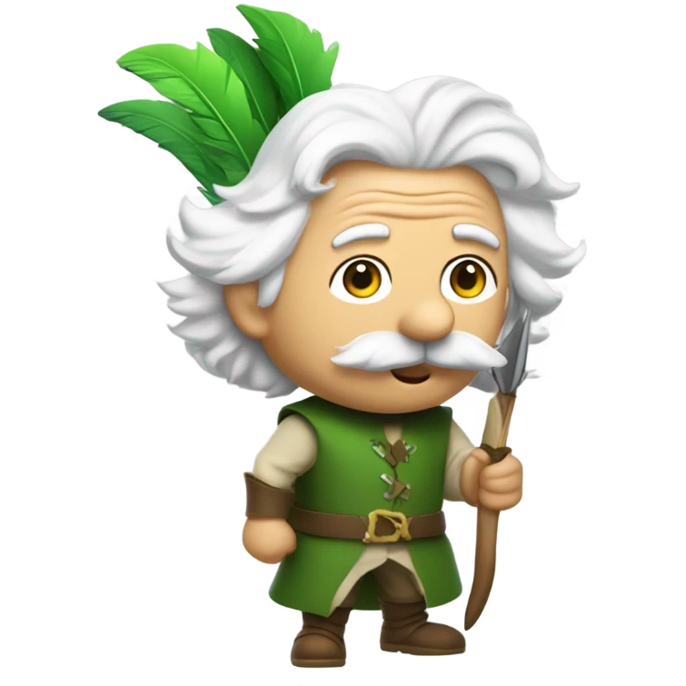 Einstein disguised as Robinhood emoji