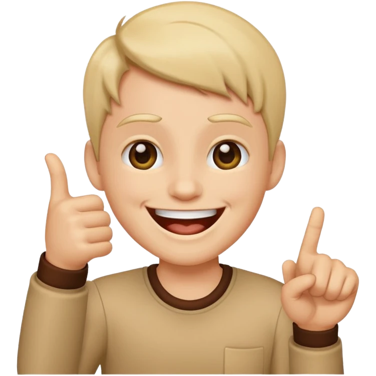 Laughing emoji while pointing  emoji