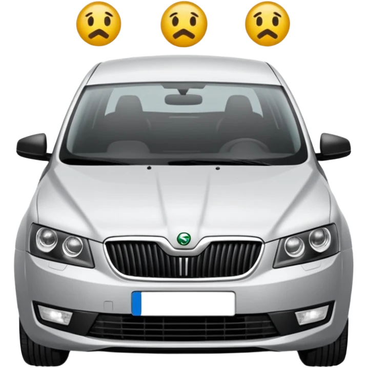 Stříbrné Auto škoda octavia emoji