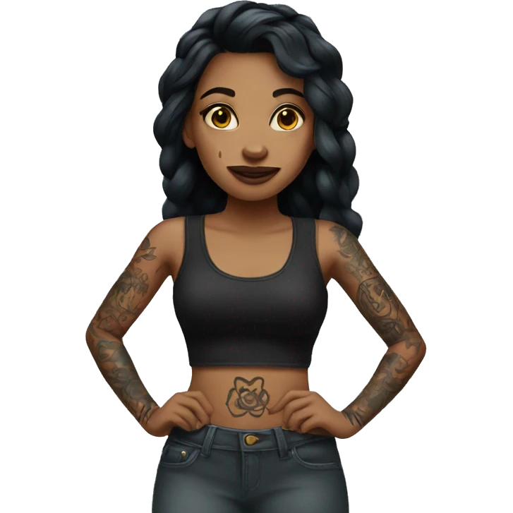 girl with tattoos emoji