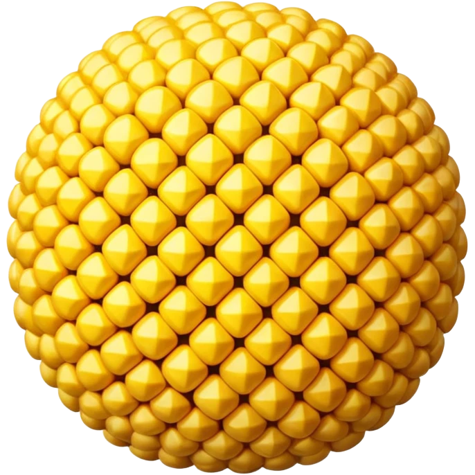Ball made out of corn emoji