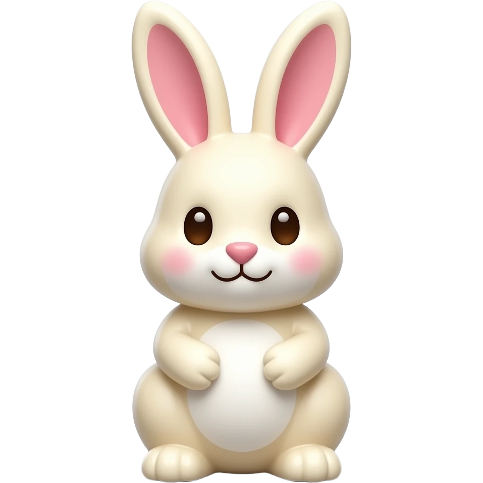 turn into withe chocolate easter cute little face full body emoji