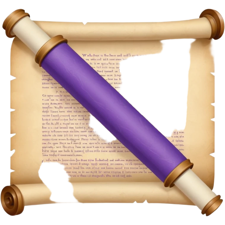 purple Scroll with quote emoji
