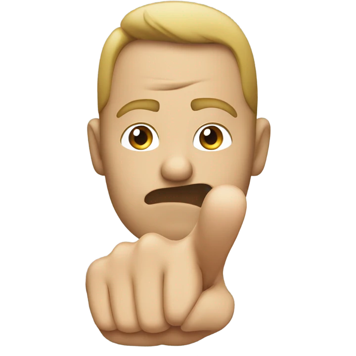 Pointing the finger at me emoji