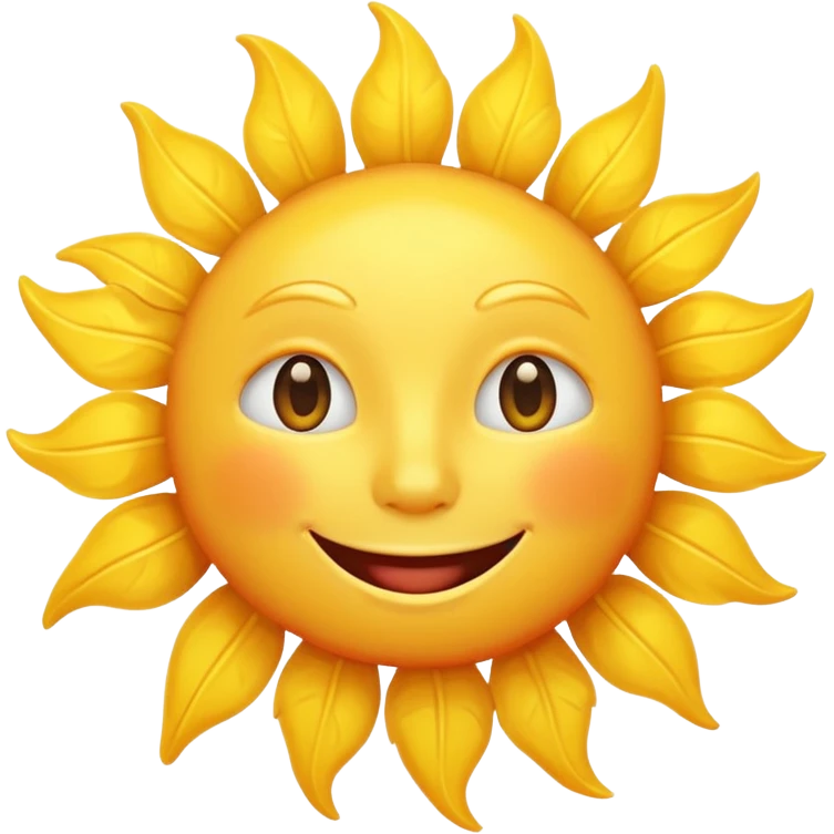 smiling sun emoji emoji