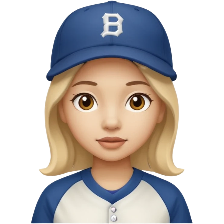 baseball hatted girl emoji