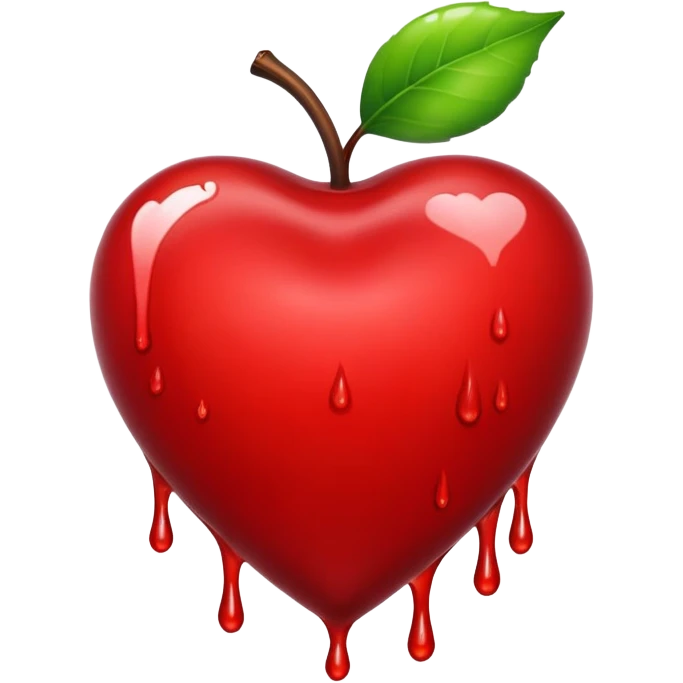 poison apple heart emoji