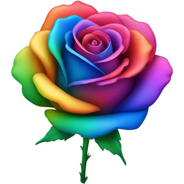 rainbow rose emoji