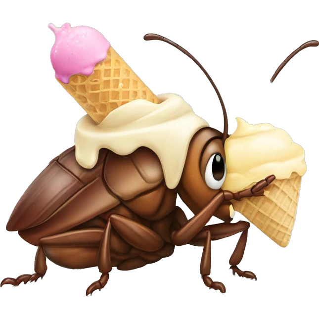 cockroach eating ice cream  emoji