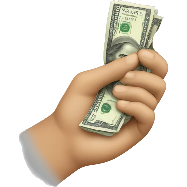 Hand with money in it  emoji