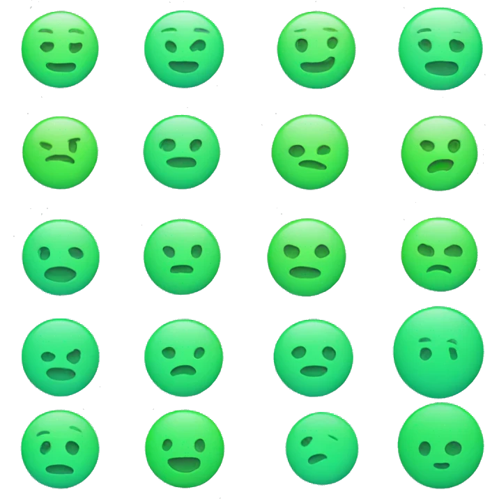 green 3D gradient round emoji