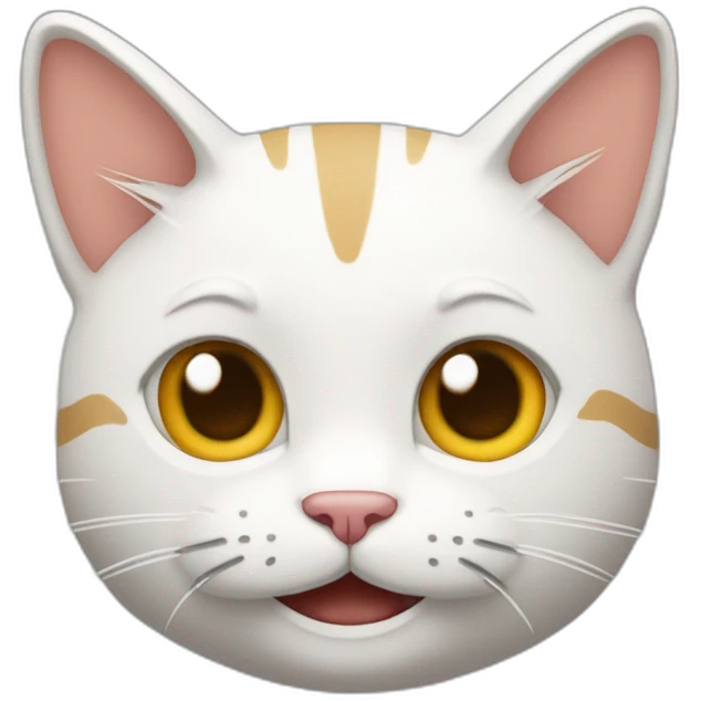 Um gato sentado feliz emoji