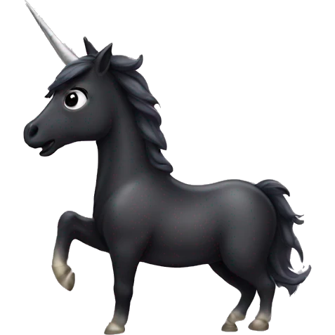 black unicorn emoji