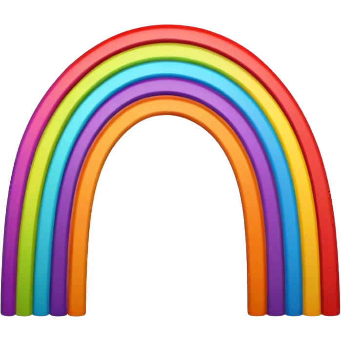 Rainbow extending beyond the frame emoji