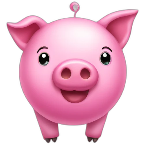 pink pig balloon emoji
