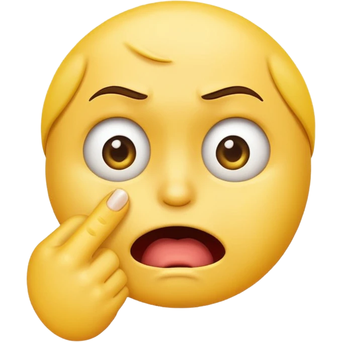 Emoji qui mord son ongle emoji
