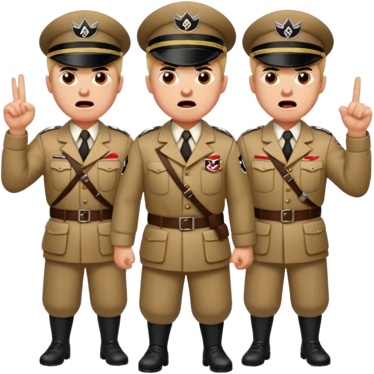 Nazis raving emoji