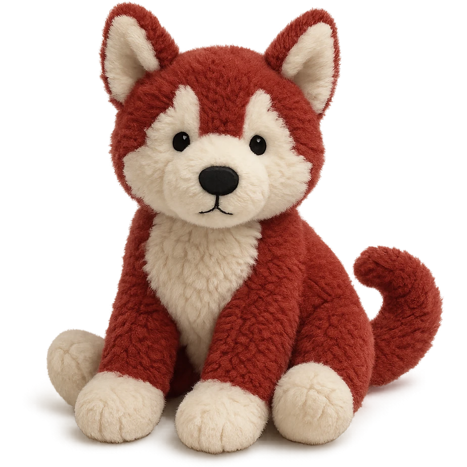 jellycat stuffed plush red siberian husky puppy emoji