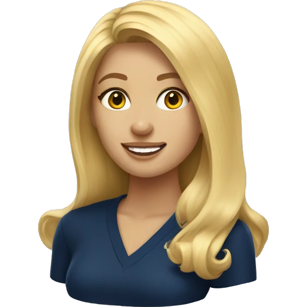 University of Michigan blonde girl  emoji