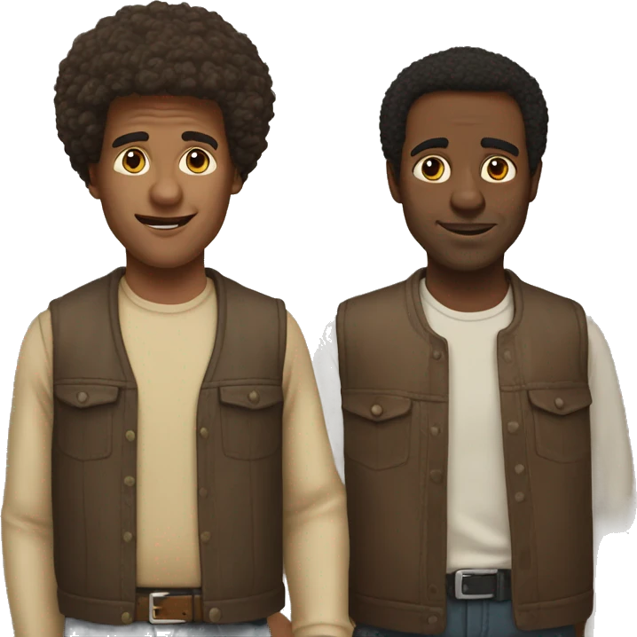 two step brothers with different skin complexions emoji