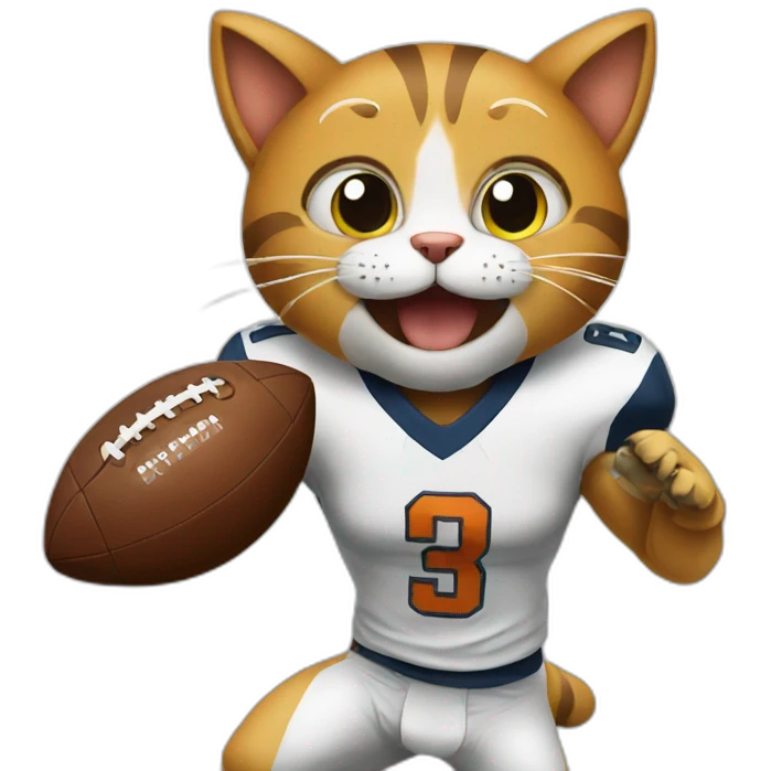 cat playing football emoji