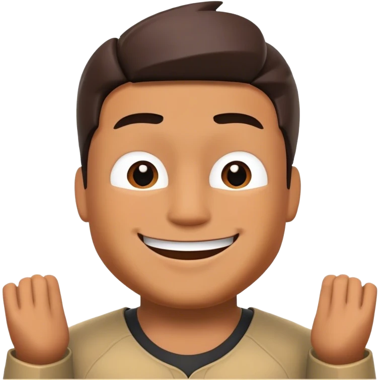 A manface from roblox but happy emoji