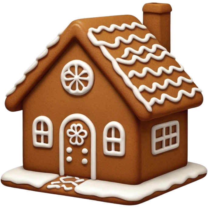 minimalistic gingerbread house emoji