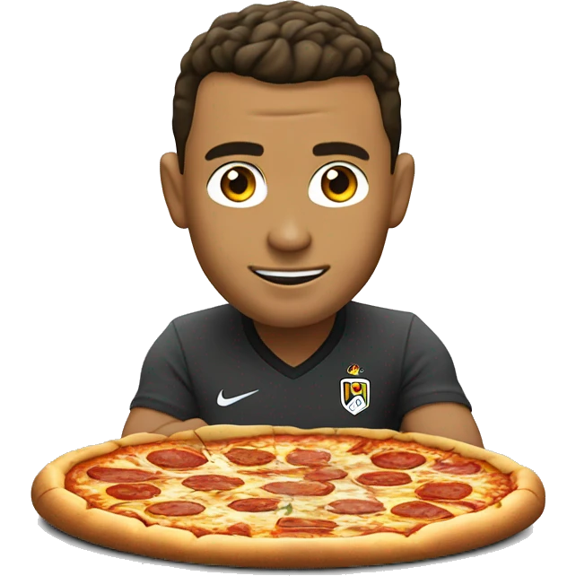 Ronaldo qui mange une pizza  emoji