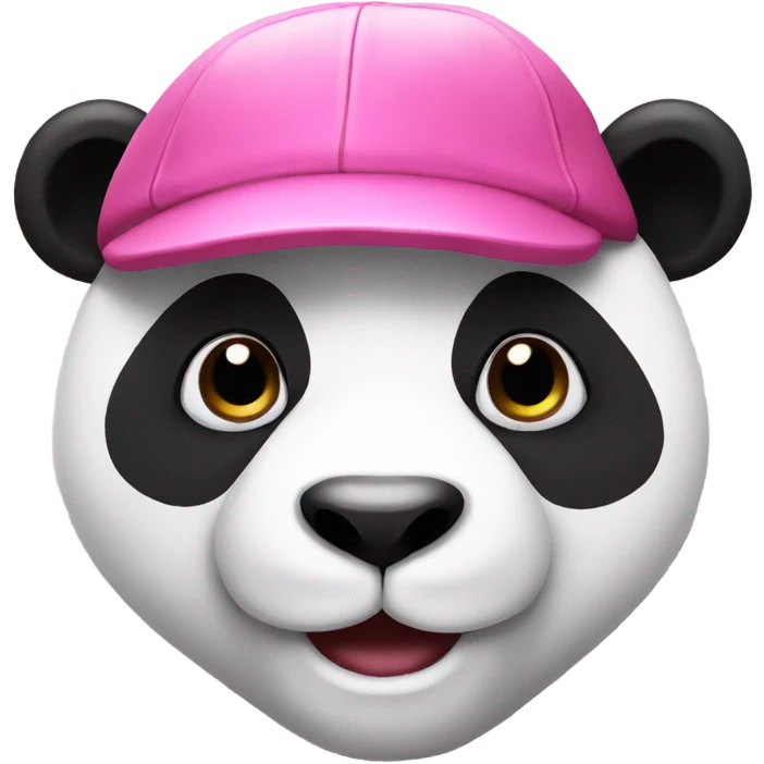 Panda wearing a pink hat  emoji