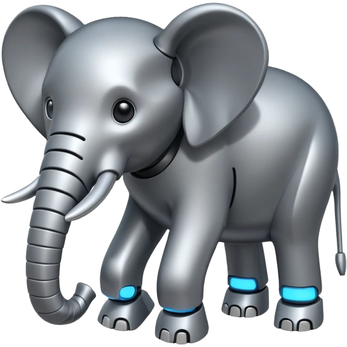 Robotic elephant emoji