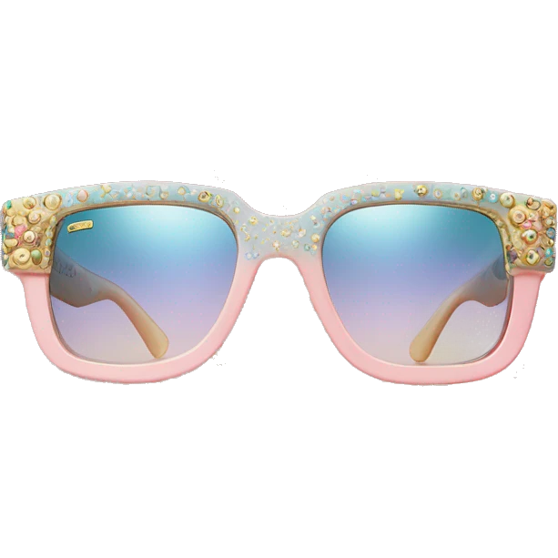 Dolce and Gabbana sunglasses with colourful pastel ornament print and golden detais  emoji