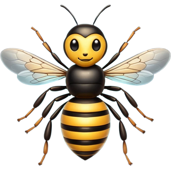 Bee very dark black emoji