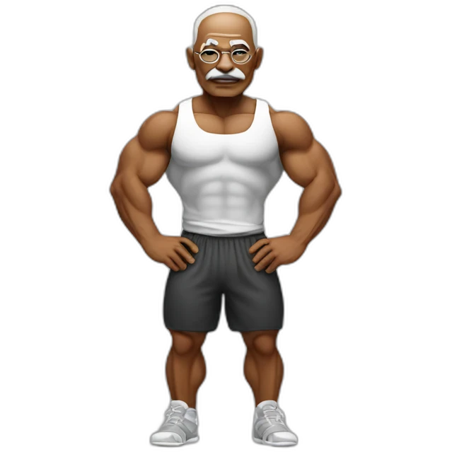 Body builder Ghandi emoji