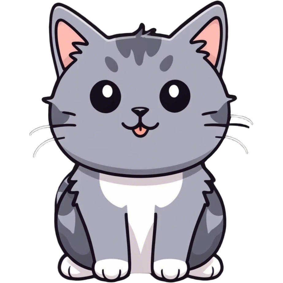 Cat staring off into space emoji