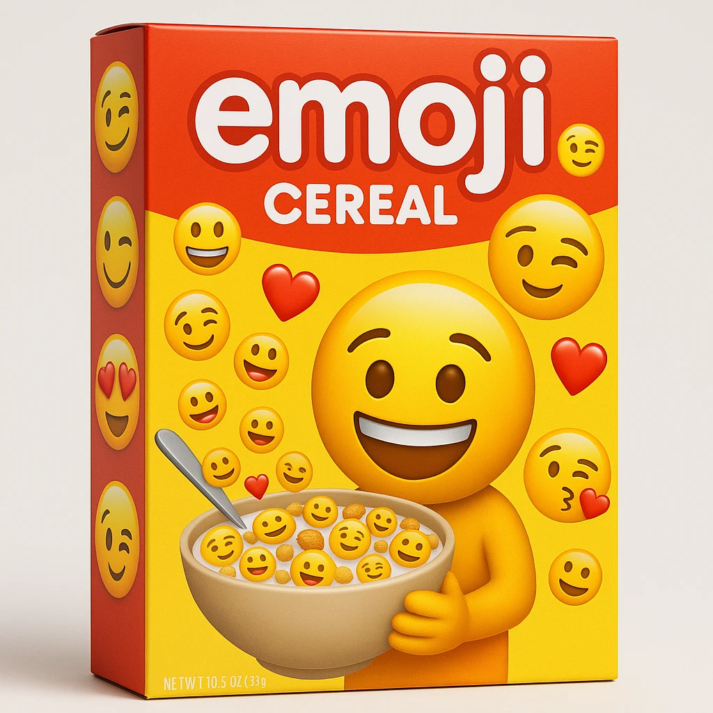 CEREALI PACCO STILE KELLOGS EMOJI STYLE IPHONE emoji