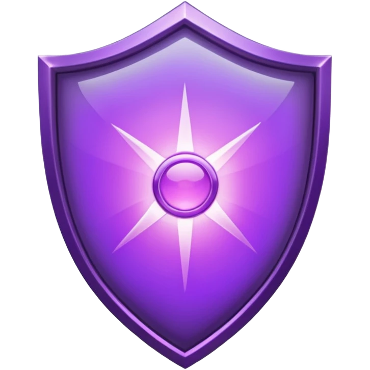 Purple glowing shield emoji