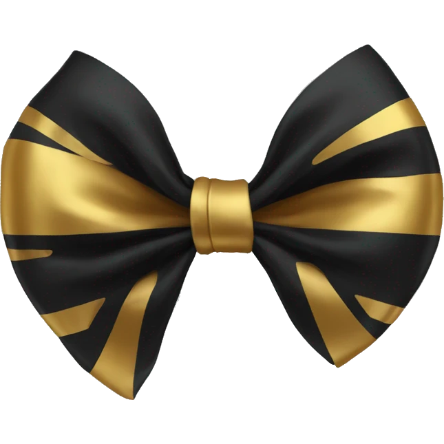 black and gold bow emoji